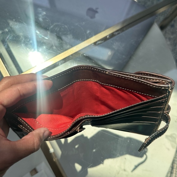 Vintage 1975 Dooney & Bourke
Signature Canvas Wallet Brown
Leather Gold Lock - Picture 4 of 6